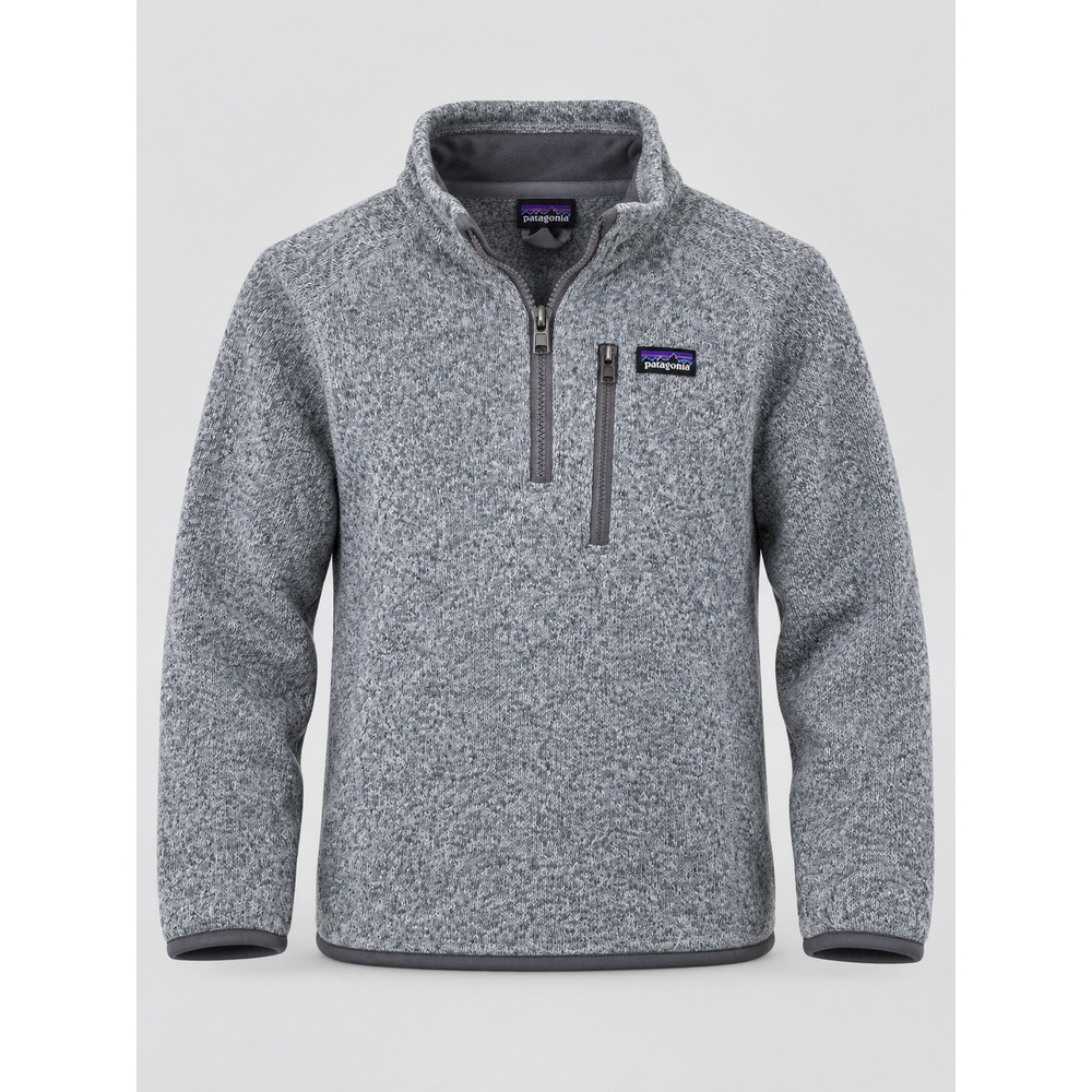 Patagonia Better Sweater Pullover Kids Boys L 12 Gray Heather 1/4 Zip Designer